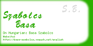 szabolcs basa business card